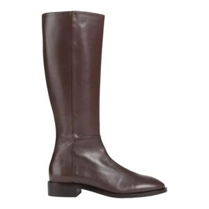 Stuart Weitzman Keelan Zip LEATHER Boot Style Color Walnut brown